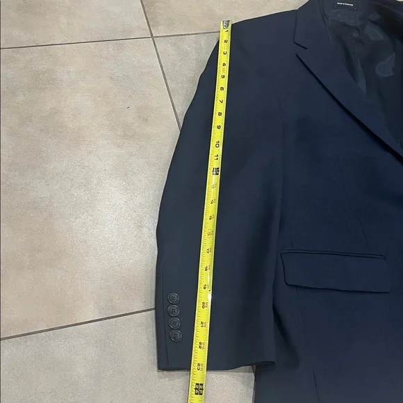 Men’s 3 piece Pronto Uomo Platinum Wool Suit, navy blue, new, 42S